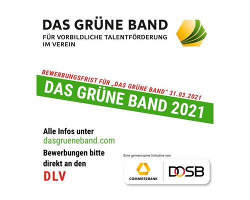 Leichtathletik-Vereine: Jetzt für das „Grüne Band“ 2021 bewerben!